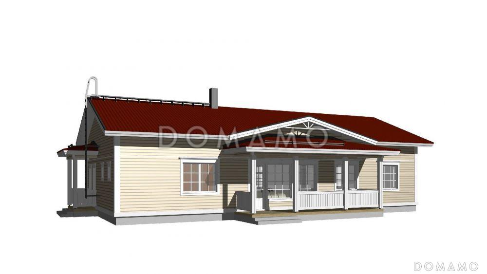 Проект каркасного дома с просторной прихожей / 2