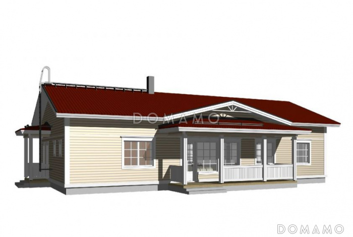 Проект каркасного дома с просторной прихожей