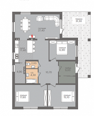 Горки-2 / План 1 этажа