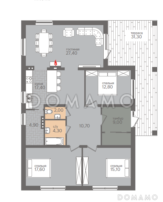 Горки-2 / План 1 этажа