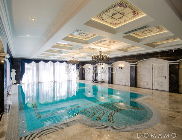 Проект роскошного дома из клееного бруса с бассейном и огромной гостиной Проект роскошного дома из клееного бруса с бассейном и огромной гостиной