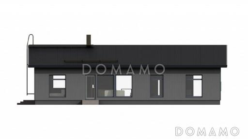 Проект каркасного дома с отдельным входом в маленькую котельную / Фасад 3 Проект каркасного дома с отдельным входом в маленькую котельную / Фасад 3