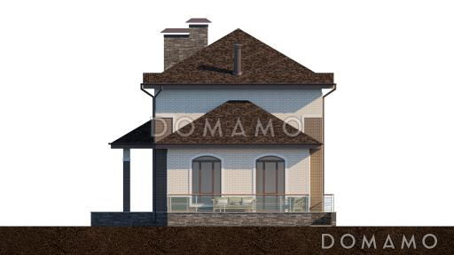 Проект загородного дома с бильярдной, парной, спортзалом, каминной зоной / Фасад 4