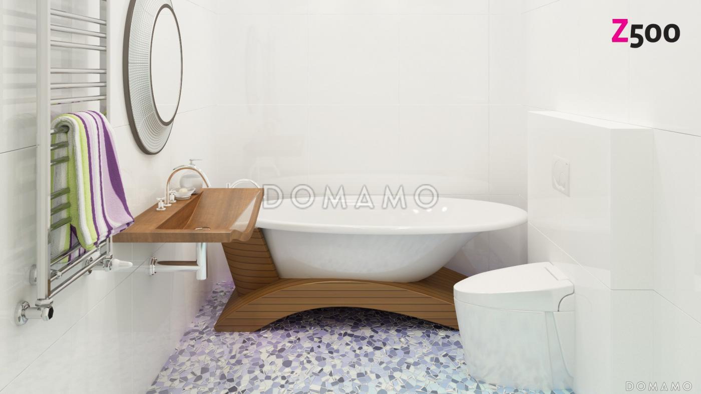 Проект одноэтажного дома из кирпича с выходом на террасу из гостиной и двух спален и с гаражом на два автомобиля / 4