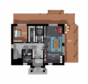 КейСтрой-320 / План 1 этажа