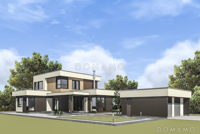 Проект современного дома из газобетона Проект современного дома из газобетона