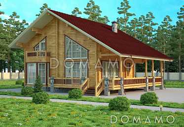 Проект дома с тремя спальнями на мансардном этаже