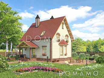 Проект практичного коттеджа из кирпича