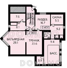 Проект красивого дома с эркером / План цокольного этажа