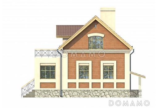 Экономичный загородный дом с подвалом / Фасад 1