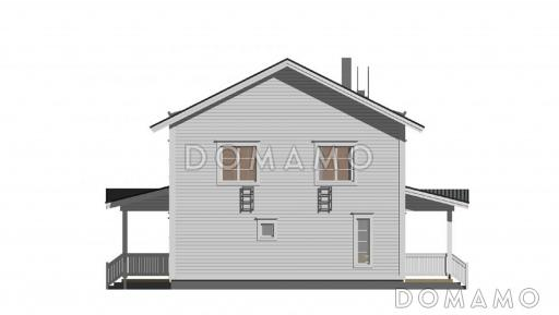 Проект двухэтажного каркасного дома до 250 м.кв. / Фасад 2