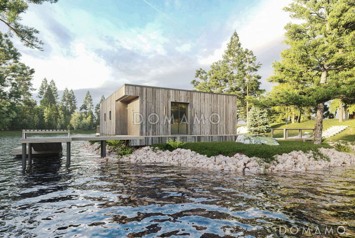 Проект банного комплекса со спа-зоной и двумя террасами Проект банного комплекса со спа-зоной и двумя террасами