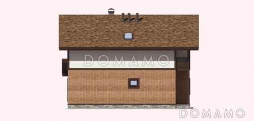Проект дома из газобетона с четырьмя спальнями / Фасад слева