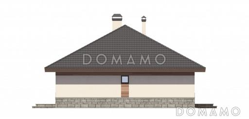 Проект каркасного одноэтажного дома / Фасад сзади Проект каркасного одноэтажного дома / Фасад сзади