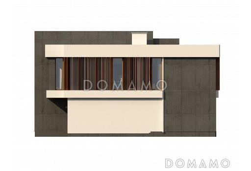 Проект современного двухэтажного дома из кирпича с дополнительной спальней на первом этаже и гаражом / Фасад 1
