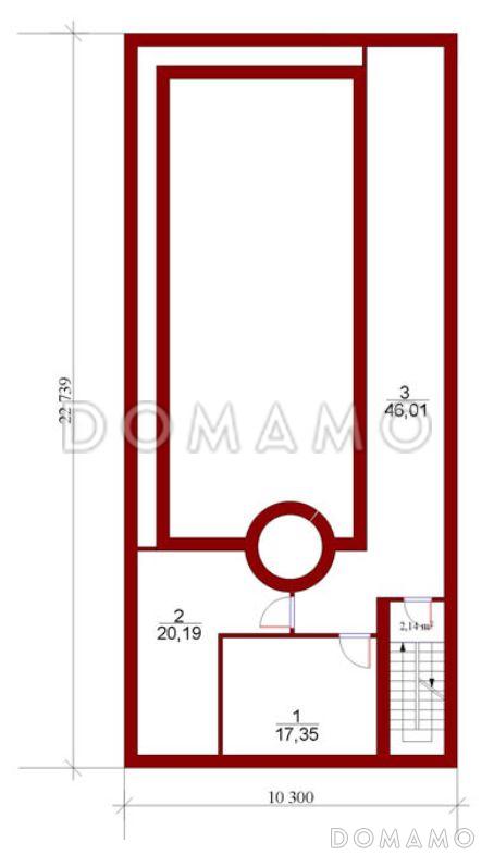 Проект огромного привлекательного особняка из кирпича с бассейном / План цокольного этажа