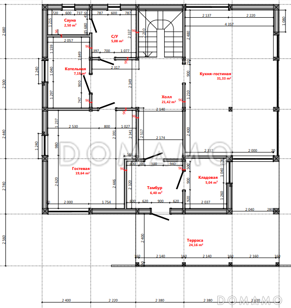 Грифон / План 1 этажа