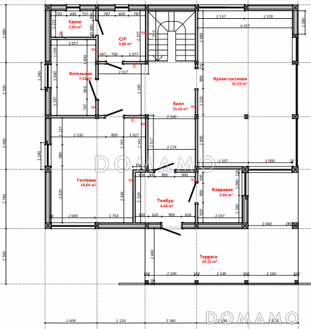 Грифон / План 1 этажа