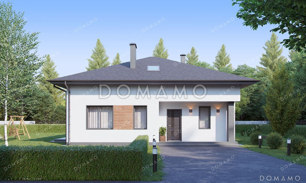 Проект дома с мансардой и террасой в современном стиле / 6