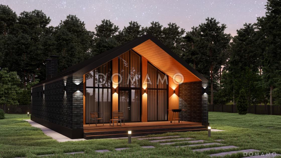 Проект одноэтажного стильного барнхауса S-94-2 / 1