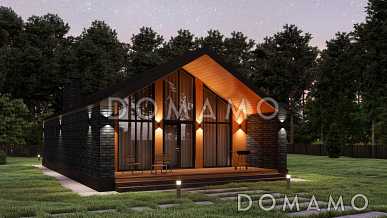 Проект одноэтажного стильного барнхауса S-94-2