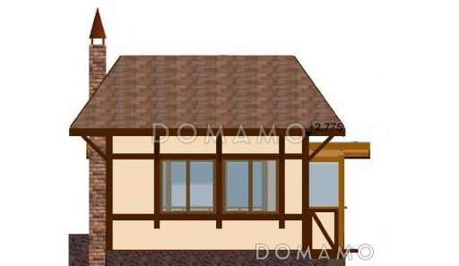 Проект беседки с барбекю / Фасад 4