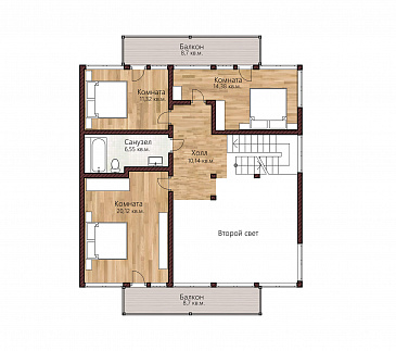 ФАХВЕРК 250 / План мансардного этажа