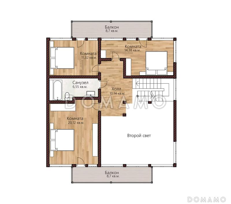 ФАХВЕРК 250 / План мансардного этажа