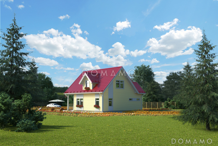 Проект каркасного дома 8х8 Проект каркасного дома 8х8