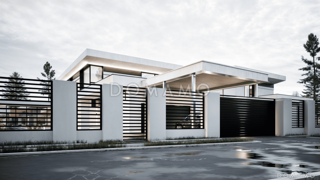 Проект дома с 4 спальнями, гаражом на 4 машины и мастерской / 2