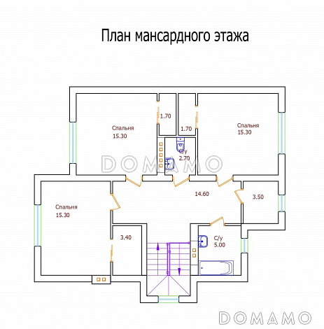 Проект 105 / План мансардного этажа