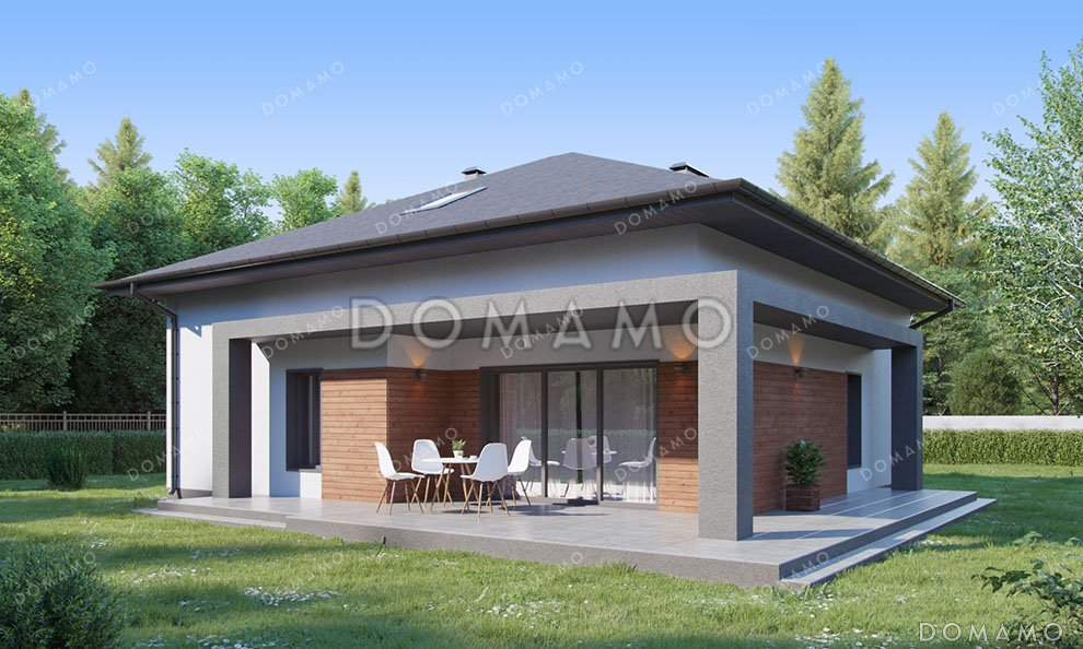 Проект дома с мансардой и террасой в современном стиле / 4