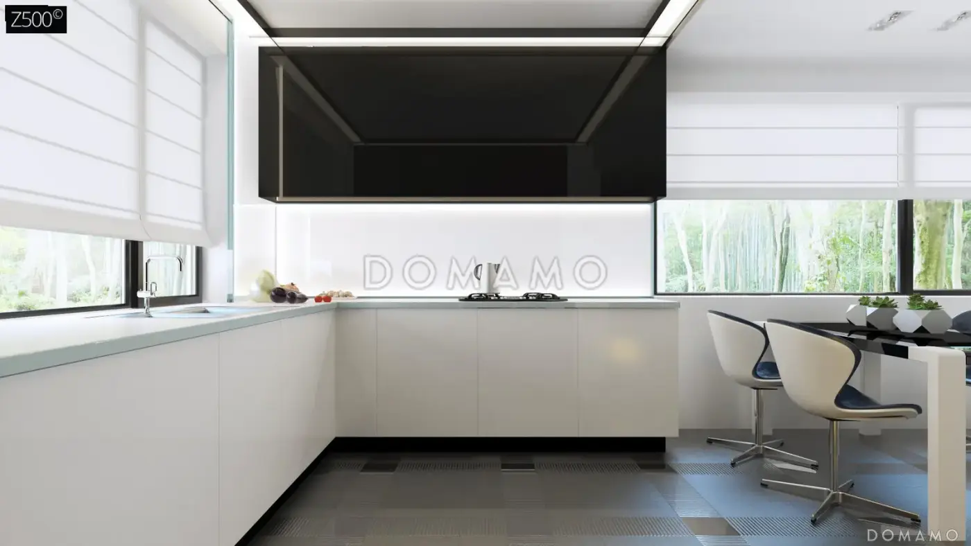 Проект компактного дома из газобетона с 3 спальнями, просторной гостиной и открытой террасой / 5