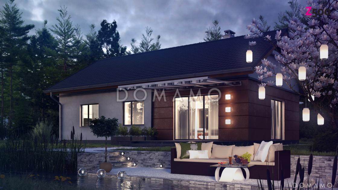 Проект классического одноэтажного дома из газобетона адаптированный для сейсмозоны с тремя спальнями и светлой гостиной / 2