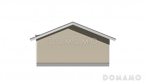 Проект каркасного гаража и навеса с хозблоком / Фасад 3