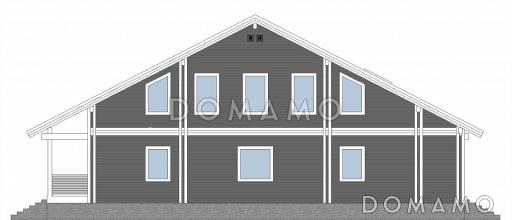 Проект каркасного дома в стиле шале / Фасад 3