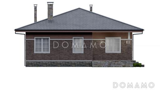 Проект одноэтажного дома с просторной кухней-гостиной и террасой / Фасад 2