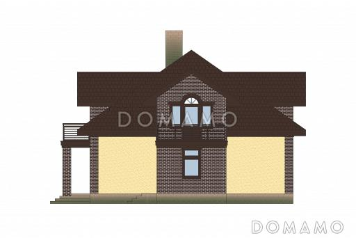 Проект дома из газобетона с 4 спальнями / Фасад 3