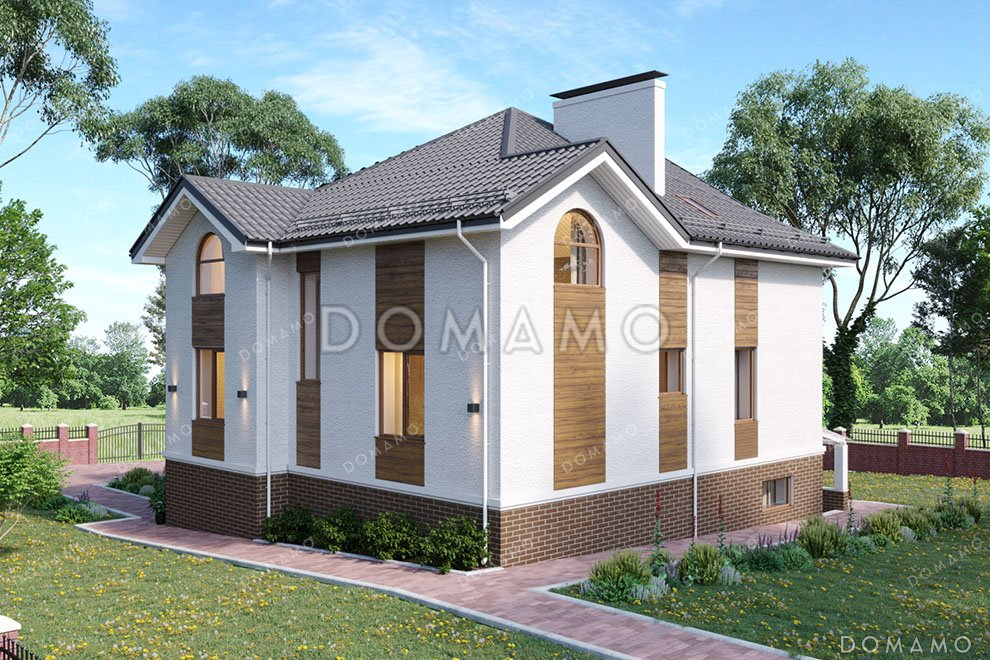 Проект дома с мансардой и шестью спальнями / 4