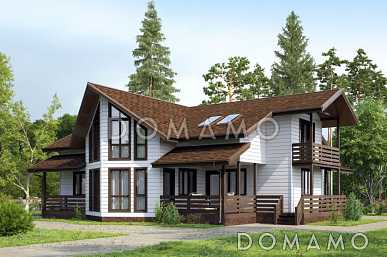 Проект дома с мансардными окнами