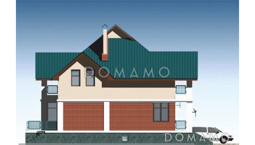 Проект дома из кирпича с сауной / Фасад 3