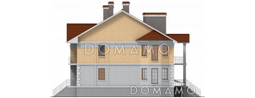 Проект таунхауса на четыре семьи / Фасад 3