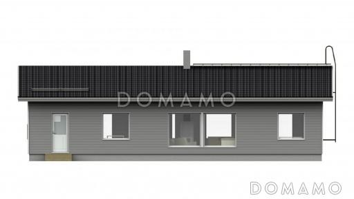Проект каркасного дома с просторной прихожей / Фасад 3