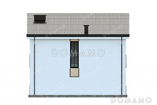 Проект двухэтажного дома с большой гостиной и террасой / Фасад 3