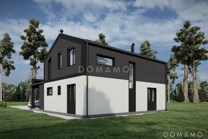 Проект дома дома с тремя спальнями, кабинетом, баней и постирочной Проект дома дома с тремя спальнями, кабинетом, баней и постирочной