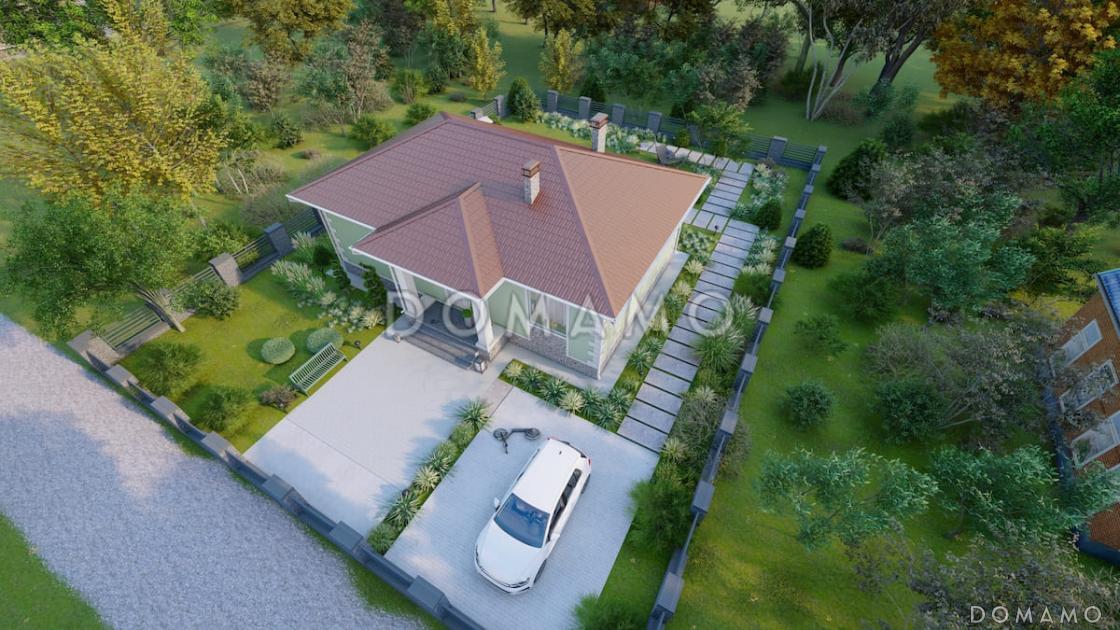 Проект компактного одноэтажного дома из газобетона для небольшой семьи / 3