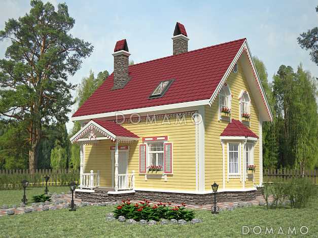 Проект экономичного дома из бруса Проект экономичного дома из бруса