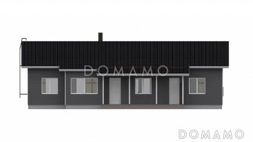 Проект дома с двумя небольшими эркерами в спальне и гостиной / Фасад 3