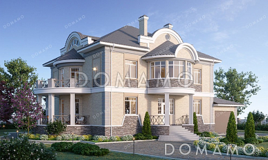 Проект дома с мансардой и гаражом на два авто Проект дома с мансардой и гаражом на два авто