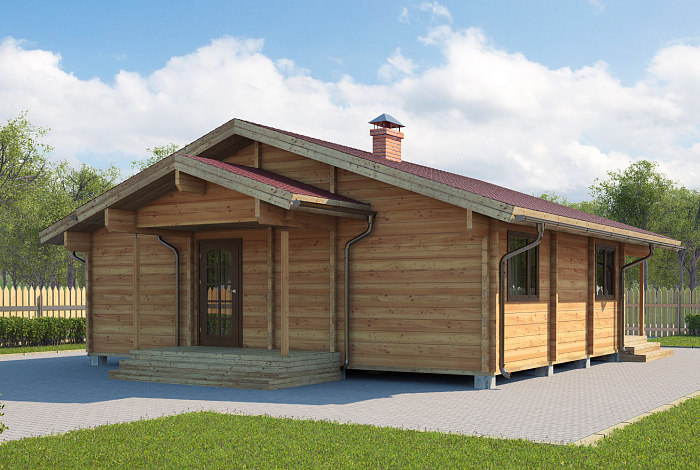 Проект дачного дома из клееного бруса